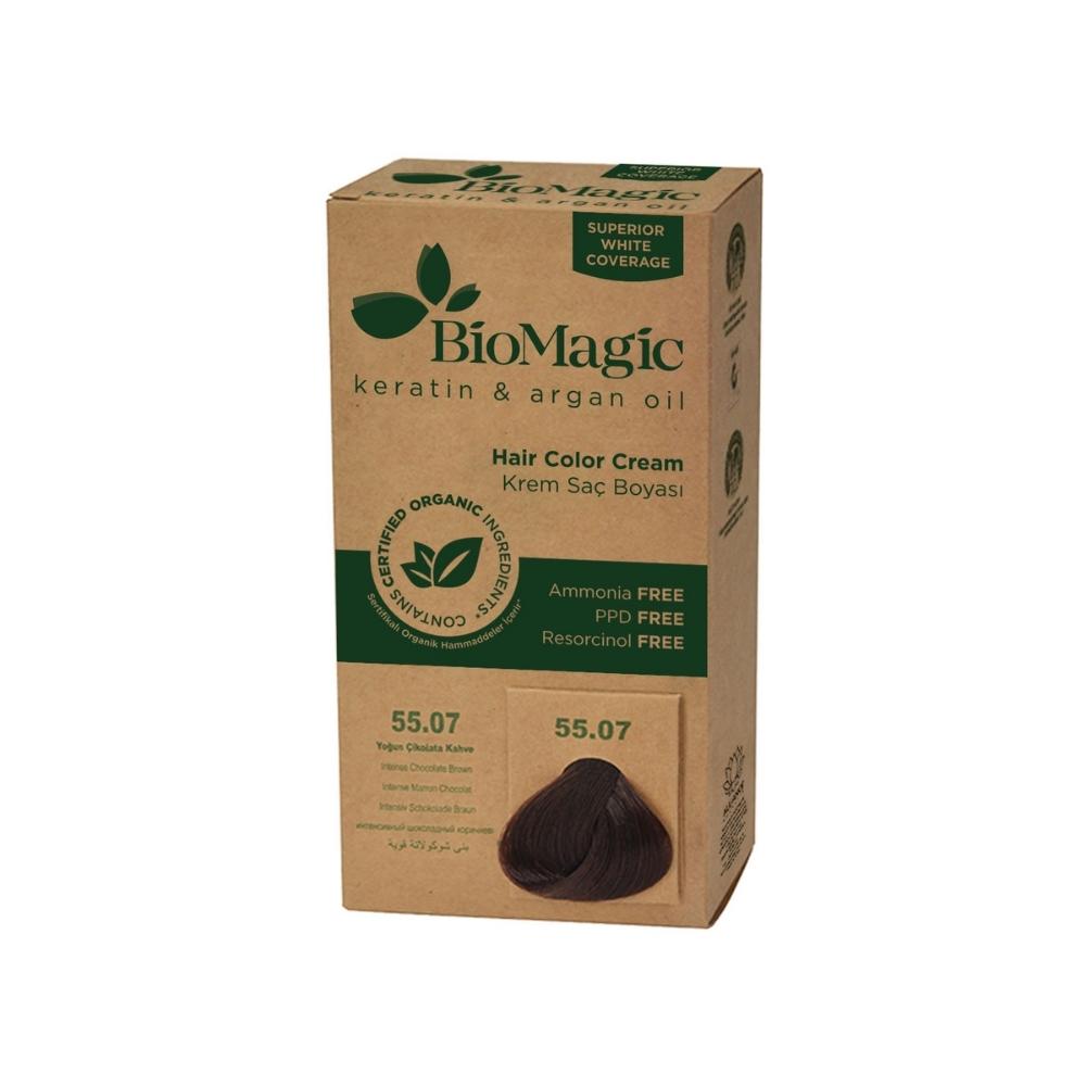 BioMagic Hair Color Cream 55.07 Intense Chocolate Brown 
